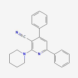 molecular formula C23H21N3 B5168894 4,6-diphenyl-2-(1-piperidinyl)nicotinonitrile CAS No. 61006-40-4