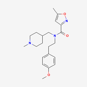 molecular formula C21H29N3O3 B5168918 N-[2-(4-methoxyphenyl)ethyl]-5-methyl-N-[(1-methyl-4-piperidinyl)methyl]-3-isoxazolecarboxamide 