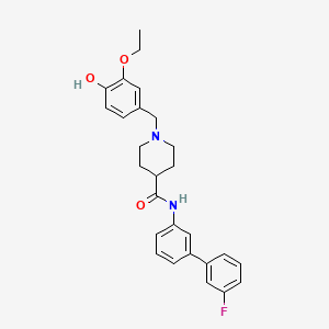 1-(3-ethoxy-4-hydroxybenzyl)-N-(3'-fluoro-3-biphenylyl)-4-piperidinecarboxamide