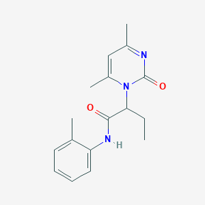 molecular formula C17H21N3O2 B5168932 2-(4,6-dimethyl-2-oxo-1(2H)-pyrimidinyl)-N-(2-methylphenyl)butanamide 