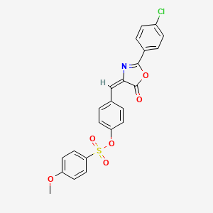 4-{[2-(4-chlorophenyl)-5-oxo-1,3-oxazol-4(5H)-ylidene]methyl}phenyl 4-methoxybenzenesulfonate