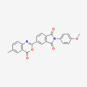 molecular formula C24H16N2O5 B5168957 2-(4-methoxyphenyl)-5-(6-methyl-4-oxo-4H-3,1-benzoxazin-2-yl)-1H-isoindole-1,3(2H)-dione 