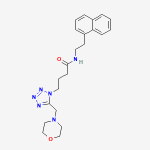 4-[5-(4-morpholinylmethyl)-1H-tetrazol-1-yl]-N-[2-(1-naphthyl)ethyl]butanamide