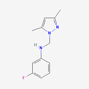 N-[(3,5-dimethyl-1H-pyrazol-1-yl)methyl]-3-fluoroaniline