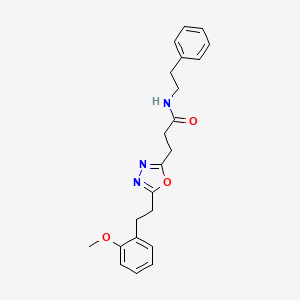 3-{5-[2-(2-methoxyphenyl)ethyl]-1,3,4-oxadiazol-2-yl}-N-(2-phenylethyl)propanamide