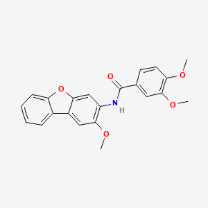 molecular formula C22H19NO5 B5169007 3,4-dimethoxy-N-(2-methoxydibenzo[b,d]furan-3-yl)benzamide 