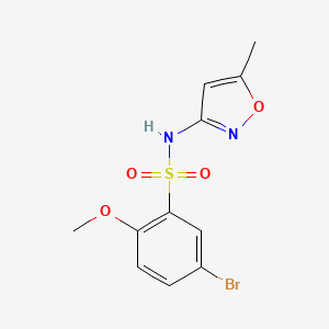 molecular formula C11H11BrN2O4S B5169013 5-bromo-2-methoxy-N-(5-methyl-3-isoxazolyl)benzenesulfonamide 