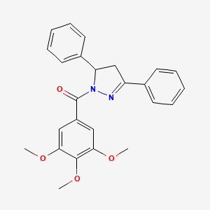 3,5-diphenyl-1-(3,4,5-trimethoxybenzoyl)-4,5-dihydro-1H-pyrazole