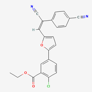 ethyl 2-chloro-5-{5-[2-cyano-2-(4-cyanophenyl)vinyl]-2-furyl}benzoate