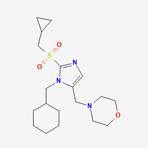 4-({1-(cyclohexylmethyl)-2-[(cyclopropylmethyl)sulfonyl]-1H-imidazol-5-yl}methyl)morpholine