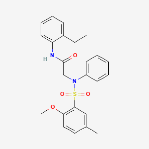 N~1~-(2-ethylphenyl)-N~2~-[(2-methoxy-5-methylphenyl)sulfonyl]-N~2~-phenylglycinamide