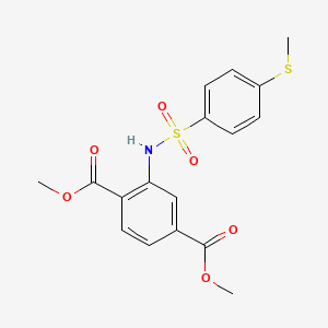 dimethyl 2-({[4-(methylthio)phenyl]sulfonyl}amino)terephthalate