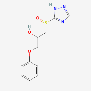 molecular formula C11H13N3O3S B5169081 1-phenoxy-3-(1H-1,2,4-triazol-5-ylsulfinyl)-2-propanol 