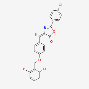 molecular formula C23H14Cl2FNO3 B5169083 4-{4-[(2-chloro-6-fluorobenzyl)oxy]benzylidene}-2-(4-chlorophenyl)-1,3-oxazol-5(4H)-one 