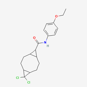 10,10-dichloro-N-(4-ethoxyphenyl)tricyclo[7.1.0.0~4,6~]decane-5-carboxamide