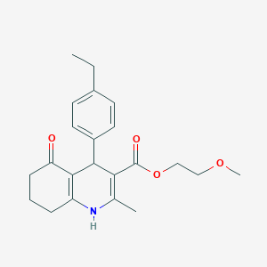 2-methoxyethyl 4-(4-ethylphenyl)-2-methyl-5-oxo-1,4,5,6,7,8-hexahydro-3-quinolinecarboxylate