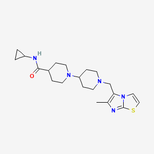 N-cyclopropyl-1'-[(6-methylimidazo[2,1-b][1,3]thiazol-5-yl)methyl]-1,4'-bipiperidine-4-carboxamide