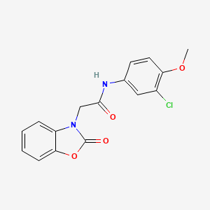 N-(3-chloro-4-methoxyphenyl)-2-(2-oxo-1,3-benzoxazol-3(2H)-yl)acetamide