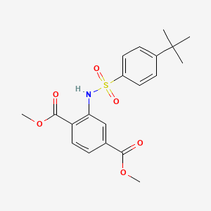 molecular formula C20H23NO6S B5169139 dimethyl 2-{[(4-tert-butylphenyl)sulfonyl]amino}terephthalate 