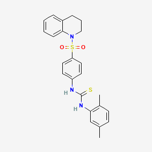 molecular formula C24H25N3O2S2 B5169146 N-[4-(3,4-dihydro-1(2H)-quinolinylsulfonyl)phenyl]-N'-(2,5-dimethylphenyl)thiourea 