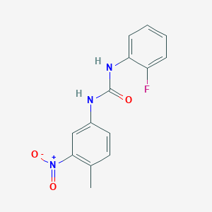 molecular formula C14H12FN3O3 B5169161 N-(2-fluorophenyl)-N'-(4-methyl-3-nitrophenyl)urea 