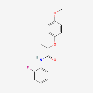 molecular formula C16H16FNO3 B5169187 N-(2-fluorophenyl)-2-(4-methoxyphenoxy)propanamide 