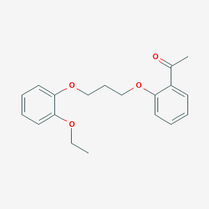 molecular formula C19H22O4 B5169205 1-{2-[3-(2-ethoxyphenoxy)propoxy]phenyl}ethanone 