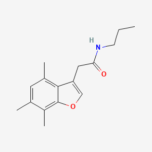molecular formula C16H21NO2 B5169209 N-propyl-2-(4,6,7-trimethyl-1-benzofuran-3-yl)acetamide 
