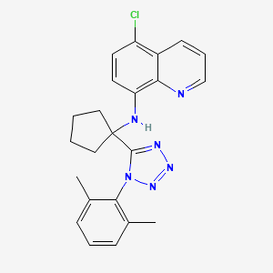 molecular formula C23H23ClN6 B5169221 5-chloro-N-{1-[1-(2,6-dimethylphenyl)-1H-tetrazol-5-yl]cyclopentyl}-8-quinolinamine 