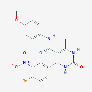 molecular formula C19H17BrN4O5 B5169241 4-(4-bromo-3-nitrophenyl)-N-(4-methoxyphenyl)-6-methyl-2-oxo-1,2,3,4-tetrahydro-5-pyrimidinecarboxamide 