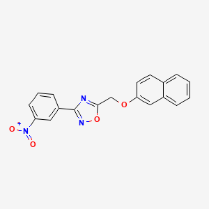 molecular formula C19H13N3O4 B5169299 5-[(2-naphthyloxy)methyl]-3-(3-nitrophenyl)-1,2,4-oxadiazole 