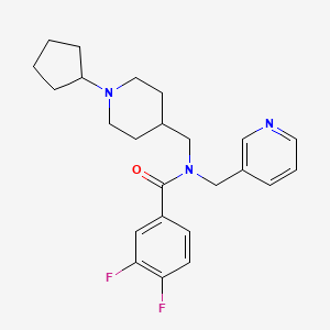 molecular formula C24H29F2N3O B5169308 N-[(1-cyclopentyl-4-piperidinyl)methyl]-3,4-difluoro-N-(3-pyridinylmethyl)benzamide 