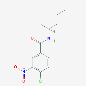 molecular formula C12H15ClN2O3 B5169352 4-chloro-N-(1-methylbutyl)-3-nitrobenzamide 