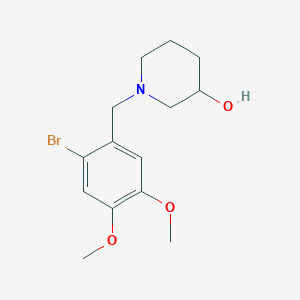 molecular formula C14H20BrNO3 B5169363 1-(2-bromo-4,5-dimethoxybenzyl)-3-piperidinol 
