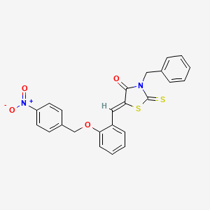 molecular formula C24H18N2O4S2 B5169381 3-benzyl-5-{2-[(4-nitrobenzyl)oxy]benzylidene}-2-thioxo-1,3-thiazolidin-4-one 