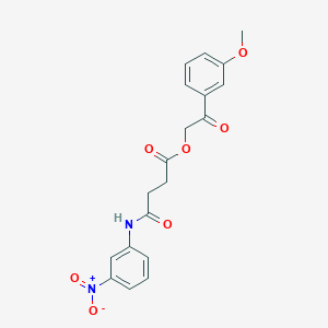 molecular formula C19H18N2O7 B5169437 2-(3-methoxyphenyl)-2-oxoethyl 4-[(3-nitrophenyl)amino]-4-oxobutanoate 
