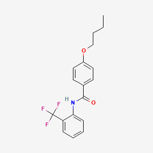 molecular formula C18H18F3NO2 B5169439 4-butoxy-N-[2-(trifluoromethyl)phenyl]benzamide 
