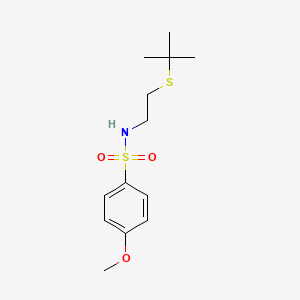 molecular formula C13H21NO3S2 B5169459 N-[2-(tert-butylthio)ethyl]-4-methoxybenzenesulfonamide 
