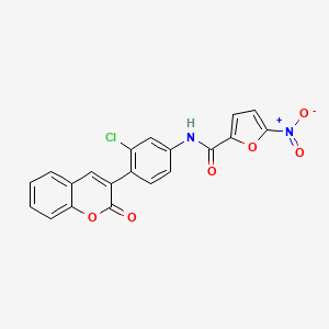 molecular formula C20H11ClN2O6 B5169463 N-[3-chloro-4-(2-oxo-2H-chromen-3-yl)phenyl]-5-nitro-2-furamide 