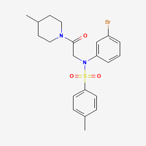 N-(3-bromophenyl)-4-methyl-N-[2-(4-methyl-1-piperidinyl)-2-oxoethyl]benzenesulfonamide