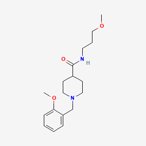molecular formula C18H28N2O3 B5169518 1-(2-methoxybenzyl)-N-(3-methoxypropyl)-4-piperidinecarboxamide 