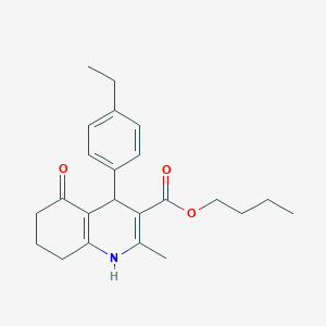 molecular formula C23H29NO3 B5169522 butyl 4-(4-ethylphenyl)-2-methyl-5-oxo-1,4,5,6,7,8-hexahydro-3-quinolinecarboxylate 