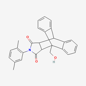 molecular formula C27H23NO3 B5169543 17-(2,5-dimethylphenyl)-1-(hydroxymethyl)-17-azapentacyclo[6.6.5.0~2,7~.0~9,14~.0~15,19~]nonadeca-2,4,6,9,11,13-hexaene-16,18-dione 