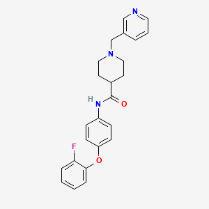 molecular formula C24H24FN3O2 B5169581 N-[4-(2-fluorophenoxy)phenyl]-1-(3-pyridinylmethyl)-4-piperidinecarboxamide 