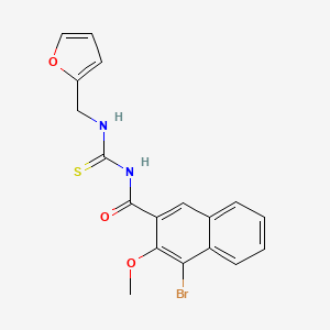 molecular formula C18H15BrN2O3S B5169599 4-bromo-N-{[(2-furylmethyl)amino]carbonothioyl}-3-methoxy-2-naphthamide 