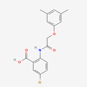 molecular formula C17H16BrNO4 B5169647 5-bromo-2-{[(3,5-dimethylphenoxy)acetyl]amino}benzoic acid 