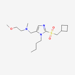 molecular formula C17H31N3O3S B5169660 ({1-butyl-2-[(cyclobutylmethyl)sulfonyl]-1H-imidazol-5-yl}methyl)(2-methoxyethyl)methylamine 