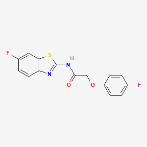 molecular formula C15H10F2N2O2S B5169681 N-(6-fluoro-1,3-benzothiazol-2-yl)-2-(4-fluorophenoxy)acetamide 