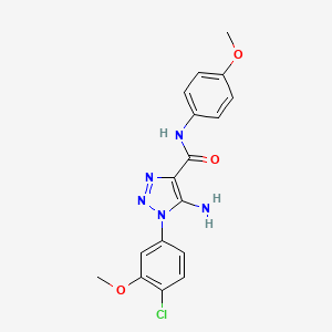 molecular formula C17H16ClN5O3 B5169703 5-amino-1-(4-chloro-3-methoxyphenyl)-N-(4-methoxyphenyl)-1H-1,2,3-triazole-4-carboxamide 