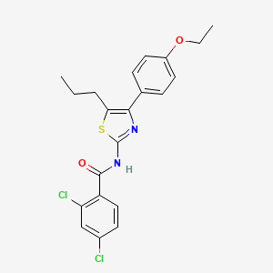molecular formula C21H20Cl2N2O2S B5169729 2,4-dichloro-N-[4-(4-ethoxyphenyl)-5-propyl-1,3-thiazol-2-yl]benzamide 